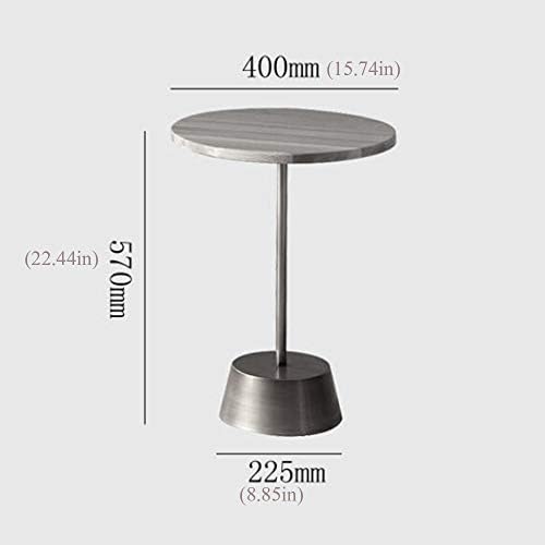 Telephone Table, Solid Wood Sofa Side Table Pedestal Tables Sofa & Console Tables Telephone Tables Round Living Room Side Table(Color:Wood Color,Size:15.7415.742