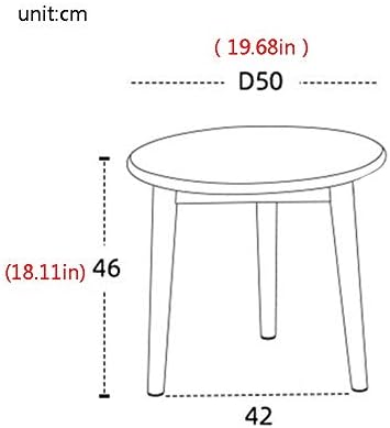 Telephone Table, End Table,Telephone Lighting Side Table,Round Solid Wood Dining Table,Living Room Sofa Side Table,Cherry Wood Round Table(Color:Wood,Size:19.6819.6818.11
