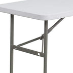 Flash Furniture 4-Foot Granite White Plastic Folding Table