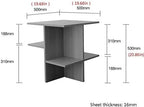 Telephone Table, Assemble Coffee Table,Sofa Side Table,Mobile Square Table,Telephone Table,2 Colors(Color:Wood,Size:19.6819.6820.86in)