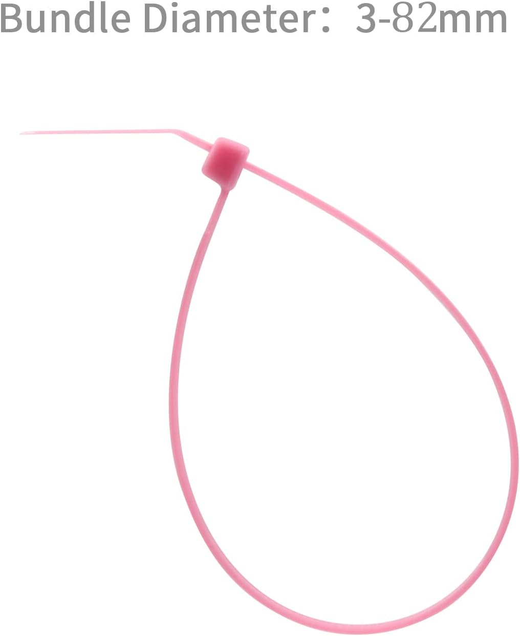 XINGO 1000 PCS Pink Zip Ties 12 Inch, 60 LBS Tensile Strength, Self-Locking Nylon Plastic Nylon PA66 Wire Ties for Indoor and Outdoor Use