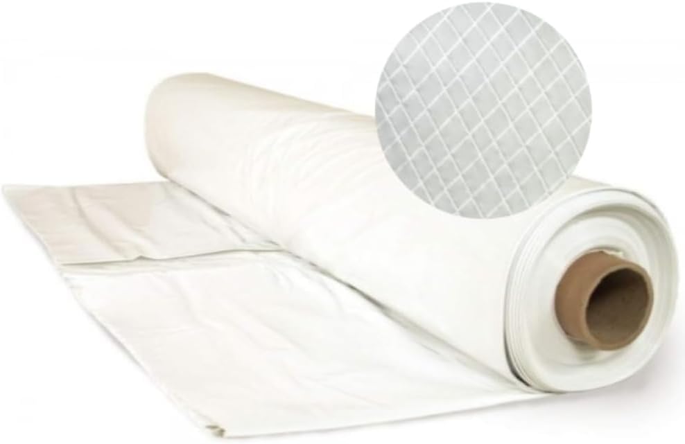 Farm Plastic Supply - Dura Skrim 10 Mil White String Reinforced Plastic Sheeting - White Plastic Sheeting, 10 Mil White Plastic Sheeting, String Reinforced Plastic Sheeting (32' x 100')