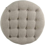 Homepop Home Decor Button Tufted Woven Round Storage Ottoman Large