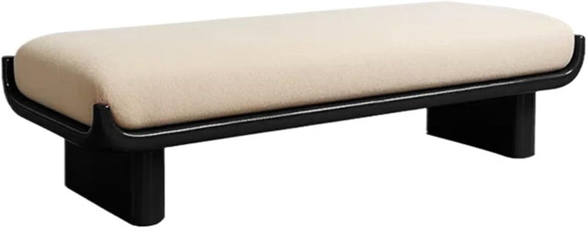 Modern Wooden and Fabric Long Shoe-Changing Bench for Living Room and Bed end Entryway(XL)