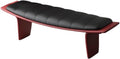 Modern Metal Living Room Shoe Changing Stool Bedroom Leather Upholstered Bed end Entryway(Medium)