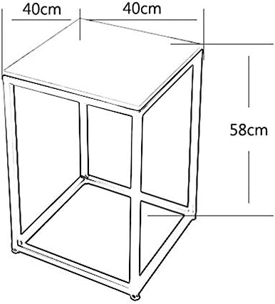 Telephone Table, Marble Side Table Nordic Living Room Square Sofa Corner Table Telephone Table Bedroom Bedside Table Balcony Coffee Table,Black