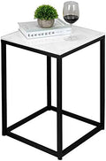 Telephone Table, Marble Side Table Nordic Living Room Square Sofa Corner Table Telephone Table Bedroom Bedside Table Balcony Coffee Table,Black