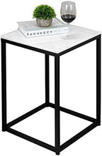 Telephone Table, Marble Side Table Nordic Living Room Square Sofa Corner Table Telephone Table Bedroom Bedside Table Balcony Coffee Table,Black