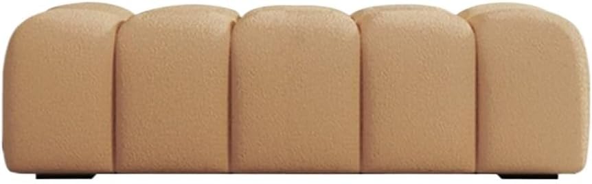 Modern Fabric Bed end Bench Long Bedroom Tatami Mat Dressing Room Sofa Wooden Shoe Changing Stool Entryway(XXL)