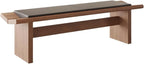 Modern Wooden Long Shoe-Changing Bench for Bedroom Dressing Room Leather Bed end Upholstered Entryway(Medium)