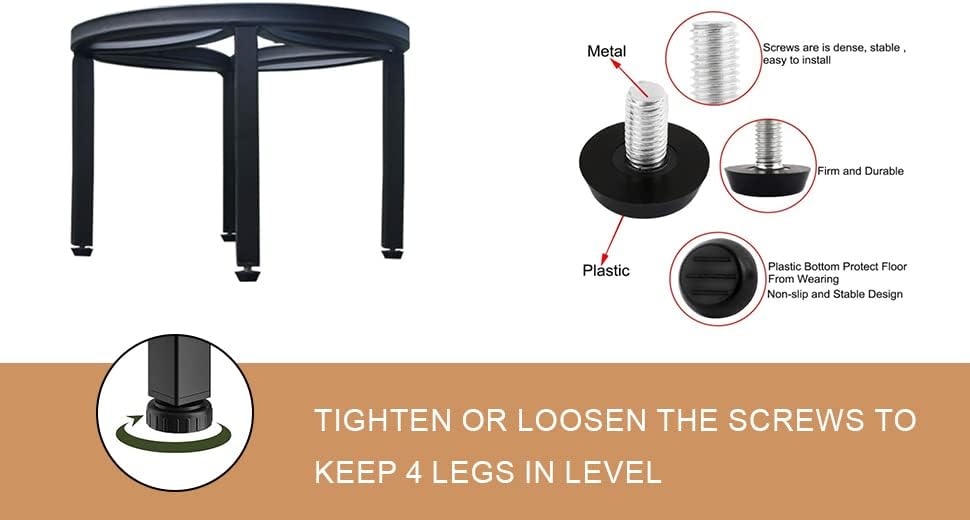 Zhongma Set of 3 Metal Plant Stand for Heavy Potted Plant for Home Indoor and Outdoor, 220 LBS Capacity & Heavy Duty Construction, Sturdy Plant Riser without Installation Required