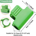 40pcs Garden Hoops for Netting, Greenhouse Clamps, Film Row Cover Netting Tunnel Hoop Clip Frame Shading Net Rod Clip for Fixing Season Plant Shed Cover Replacement, Green (11mm)