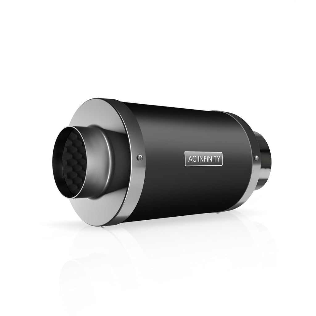 AC Infinity Inline Duct Fan Silencer, 4" Noise Reduction Muffler Blower Silencer for Indoor Hydroponics Grow Tent Ventilation Systems