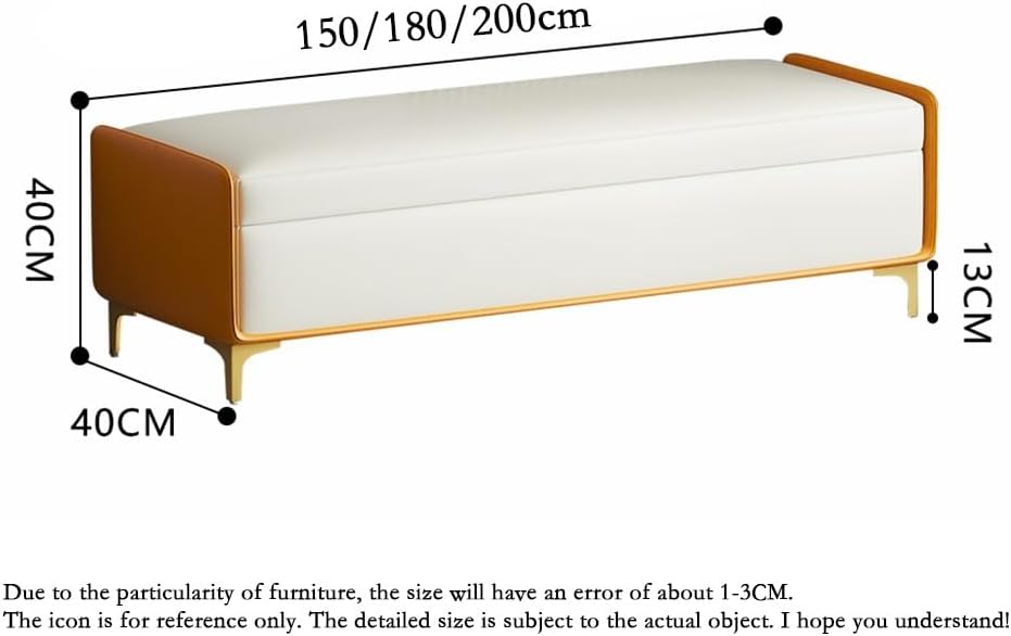 Modern Bed End Stool Bedroom Shoe Changing Entrance Bench Clothing Store Cloakroom Rest Sofa Storage Entryway(Off-White,Large)