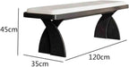 Modern Retro Wooden Long Bench at The Foot of The Bed in The Bedroom Dressing Room or Home for Changing Shoes Entryway(Small)