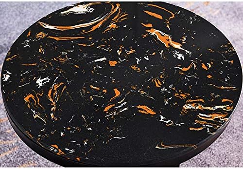 Telephone Table, Marble Sofa Side Table Nordic Luxury Round Coffee Table Telephone Table Bedroom Bedside Table Leisure Table 5062CM,Silver