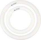 FC8T9/KB 22W and FC12T9/KB 32W Warm White Set, Round Fluorescent 8 inch T9 22 Watts & Circular Light Bulbs 12 inch 32 Watts Pack, Circline Kitchen and Bath Ceiling Fan Bulb, 3000K, G10q Prong