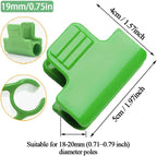 24pcs 19mm Garden Hoops for Netting, Greenhouse PVC Tube Clip for 18-20mm Poles, Garden Buildings Shading Net Rod Tube Clip Film Row Fixing Cover Tunnel Hoop Clips, Non-Slip, Green