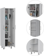 9-Shelf 2-Door 2-Piece Kitchen Set with Island and Pantry in White | Combines 9 shelves and 2 doors for expanded storage capacity