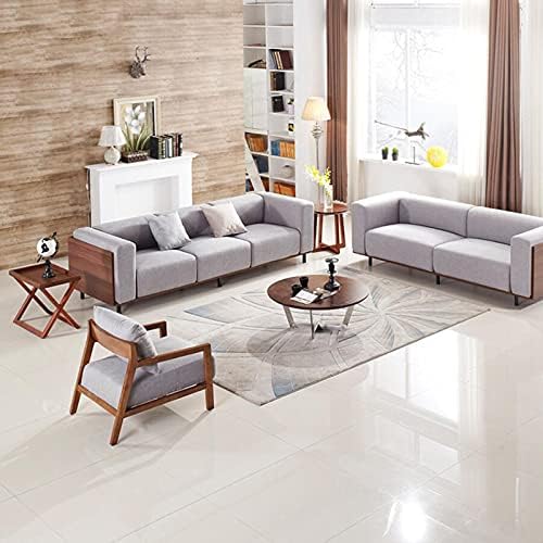 Telephone Table, Walnut Grain,Solid Wood Storage Tray X-Shaped Side Table,Telephone Magazine Table Square Side Table(