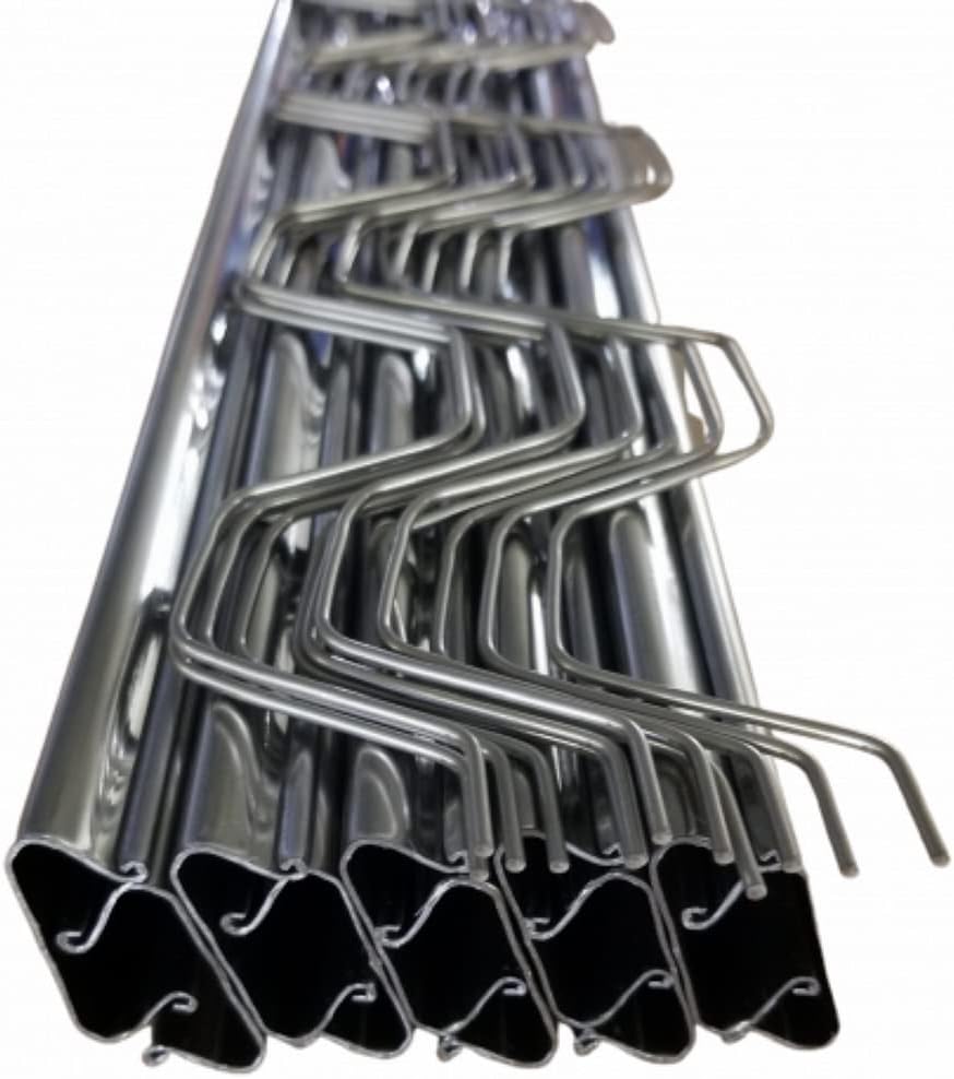 Farm Plastic Supply - Spring Wire & Lock Channel - (5 Pack) - Steel 6.5 ft Spring Lock Track & U-Channel Bundle for Greenhouse Plastic Polyethylene Film or Shade Cloth