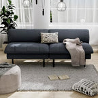 Ribilake 2 Sets 70" Futon Sofa Bed, 4 in 1 Multi-Function Couch Sleeper with Adjustable Backrest, Modern Convertible Futon, Recliner Small Loveseat for Living Room, Grey