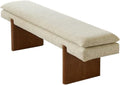 Modern White Bedroom Bench Walk-in Closet Wooden and Fabric Entryway(Large)