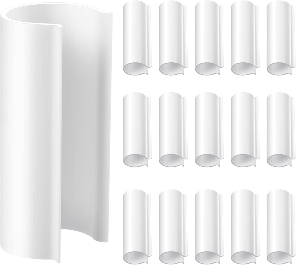 Jetec 16 Pcs PVC Pipe Clamps Greenhouses Strap Clips 2.4 Inches Long Summer PVC Water Pipe Clamps Strap Clips for Woodworking(for 3/4 Inch PVC Pipe,White)
