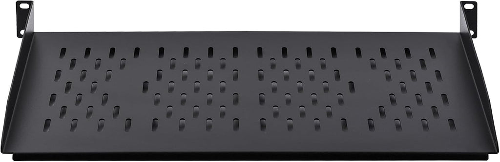 RackPath 1U Cantilever Universal Rack Shelf - 10in Deep – Rackmount Shelf for 19’’ AV/Network Equipment Racks – 55lbs Capacity - 2Pack