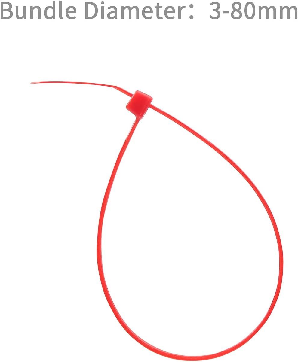 XINGO Nylon Cable Zip Ties Self Locking Plastic Wire Ties with 40 Lbs Tensile Strength for Indoor and Outdoor 12 Inch 500 Pack Red
