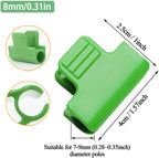 30pcs 8mm Greenhouse Clamps Hoops for 7-9mm PVC Pipe Tubes, Windproof Set Green-house Film Clamp, Outside Patio Shading Net Rod Clip Garden Hoop for Row Cover, Plastic Sheeting Support, Green