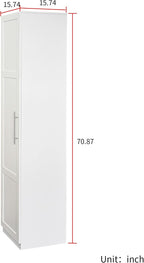 Modern Freestanding Kitchen Pantry Cabinet,Wooden Storage Cabinet with Doors & Shelves, Tall Buffet Sideboard for Kitchen, Living Room and Dinning Room