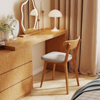 100% Solid Wood Dining Room Chairs - Practical Kitchen Chairs - Wood Chair for Dining Room, Kitchen (6, Natural with Grey Cushion)