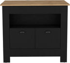 Kitchen Island Two Door Cabinet and Shelf with Multicolor | Ample storage with two doors and shelf for kitchen organization