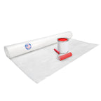 Plastic Sheeting 4 mil, 12' x 50' (600 sq. ft.) - Semi-Clear LDPE Film Roll - Plastic Covers for Furniture and Construction, Painting, Slide&Slip - Thick Heavy Plastic Sheeting by IDL Packaging