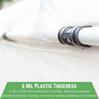 Farm Plastic Supply - Clear Greenhouse Plastic Sheeting - 6 mil - 4 Year UV Resistant Polyethylene Greenhouse Film, Replacement Cover, Hoop House Green House Cover for Gardening, Farming (25' x 40')