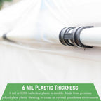 Farm Plastic Supply - Clear Greenhouse Plastic Sheeting - 6 mil - (20' x 50') - 4 Year UV Resistant Polyethylene Greenhouse Film, Hoop House Green House Cover for Gardening, Farming, Agriculture