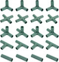 Yardwe 20Pcs Greenhouse Frame Connector, 5 Types Gardening Frame Pipe Fitting Plastic Joint Connectors for Stable Plant Support and Greenhouse Construction, 16mm