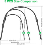 FOTMISHU 8pcs Garden Hoops for Raised Beds, 23.6" x 25.6“ Greenhouse Hoops for Cover Garden Netting, Rust-Free Garden Tunnel, Reuseable Gardening Supplies for Plants (8pcs M- 23.6" x 25.6“)