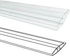10 PCS Polycarbonate Greenhouse H-Clip Connectors 4ft Length, Fits 0.16’’ & 0.24’’ Twin-Wall Polycarbonate Panels Duty Dust, Rain & Moisture Protection Durable (H-Clip 4' × 1.57’’ × 0.24’’)