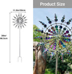 Wind Spinner，3D Patio and Garden Decor Outdoor Art Outside Decorations，Lawn Art Kinetic Windmill Craft Decorative Gift Women Mom Grandma Wife (Colorful)