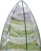 Winter Greenhouse Grow Tent SH3287 Portable Garden DIY Mini Green House Kit Steel Frame, Transparent Cover, 55.1 x 55.1 x 70.9-inches