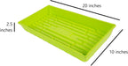 SUNPACK 10" x 20" Mega Plastic Seed Starting Tray, Lime Green, 2.5" - No Drainage Holes, Ideal for Greenhouses or Indoor Gardening - Made of Thick, Strong Plastic
