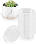 40 Pack 4 Inch Plant Saucer Clear Plant Saucers for Indoors Flower Pot Saucers Small Plant Plate Dish Plant Pot Saucers Plant Trays for Pots Bulk