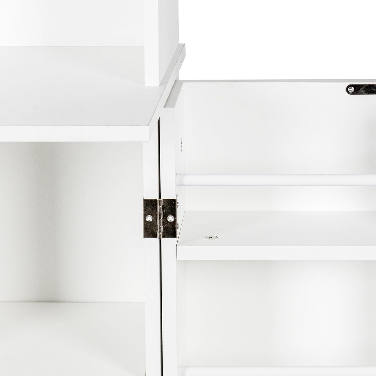 71'' Pantry Cabinet, Tall Storage Cabinet with Microwave Stand, Freestanding Kitchen Hutch with Doors and Adjustable Shelves, Mordern Food Pantry for Kitchen