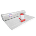 Plastic Sheeting 4 mil, 16' x 50' (800 sq. ft.) - Semi-Clear LDPE Film Roll - Roll of Plastic Sheeting for Painting, Construction, Drop Cloth - Painters Plastic Roll foк Vapor Barrier by IDL Packaging