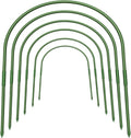 FOTMISHU 6Pcs Greenhouse Hoops, 23.6" x 25.6" Garden Hoops Rust-Free Grow Tunnel 4.9ft Long Steel with Plastic Coated Support Hoops Frame for Garden Fabric, Plant Support Garden Stakes