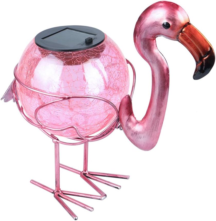 Solar Lantern Outdoor Decorative Waterproof LED Solar Lights Flamingo Tabletop Lamp for Outdoor Patio Garden