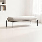 Modern Stainless Steel Bed end Bench Bedroom Rest Clothing Store Entryway(Large)
