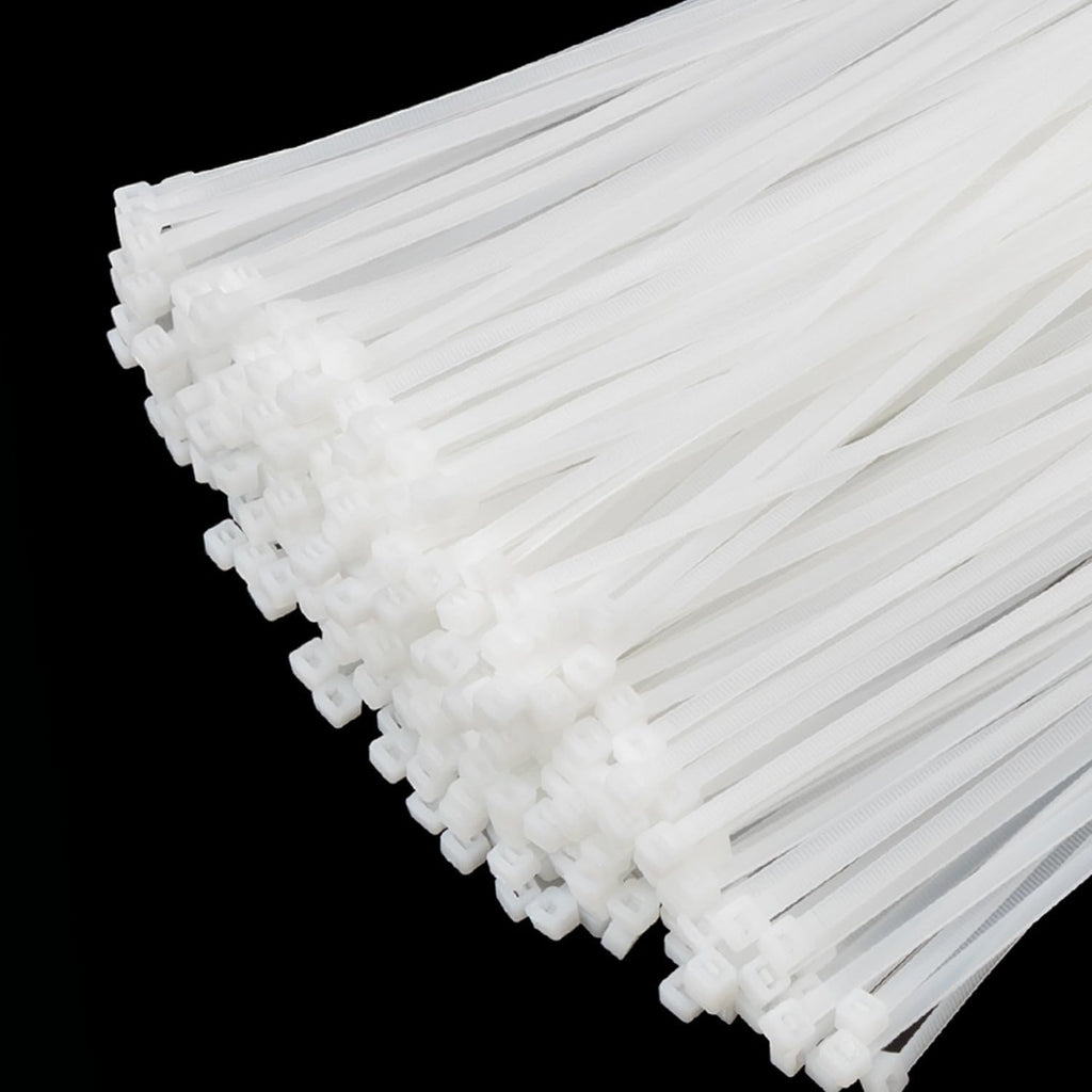 XINGO 1000 PCS White Zip Ties 12 Inch, 60 LBS Tensile Strength, Self-Locking Nylon Plastic Nylon PA66 Wire Ties for Indoor and Outdoor Use
